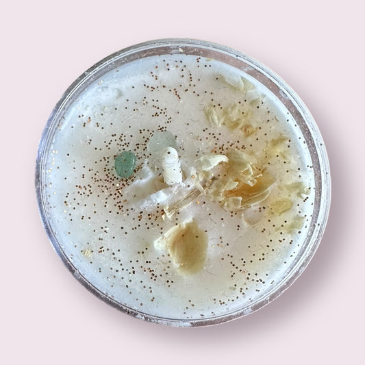 Midnight Jasmine: Soy Candles with Herbs and Crystals