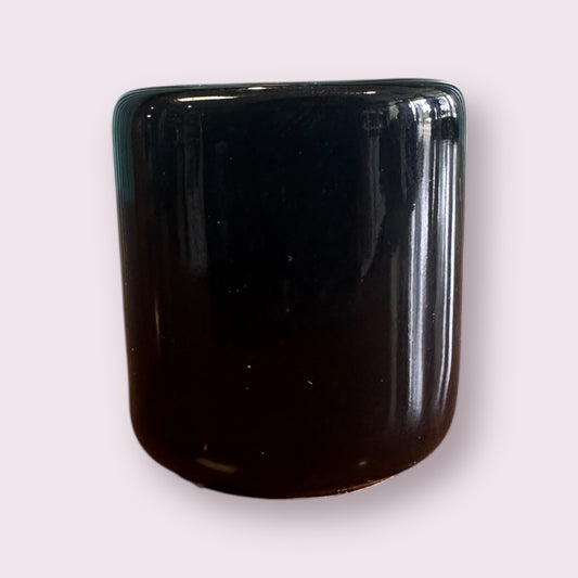 Black Candle Holder Ceramic Chime Candle Holder Handmade