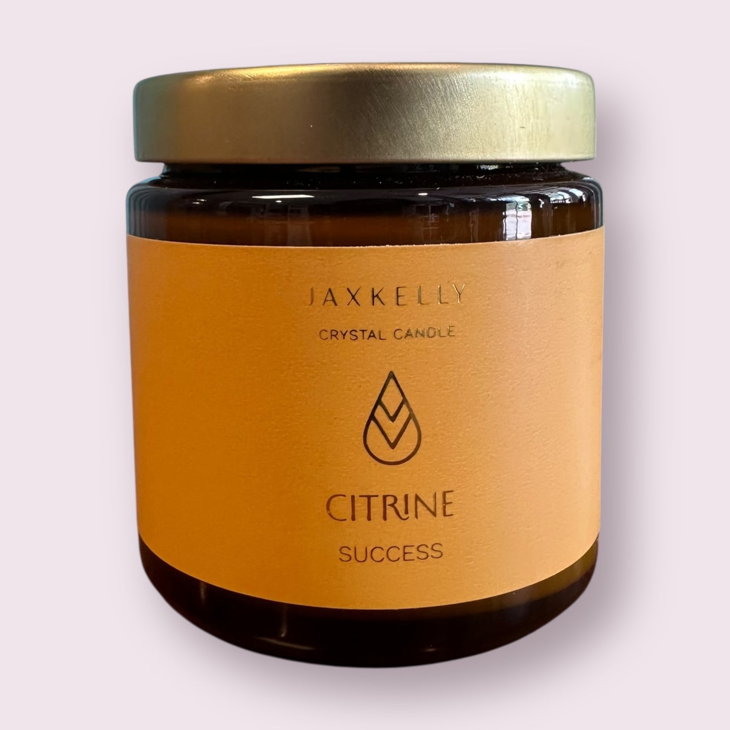 4oz Amber Crystal Candles - Citrine - Success