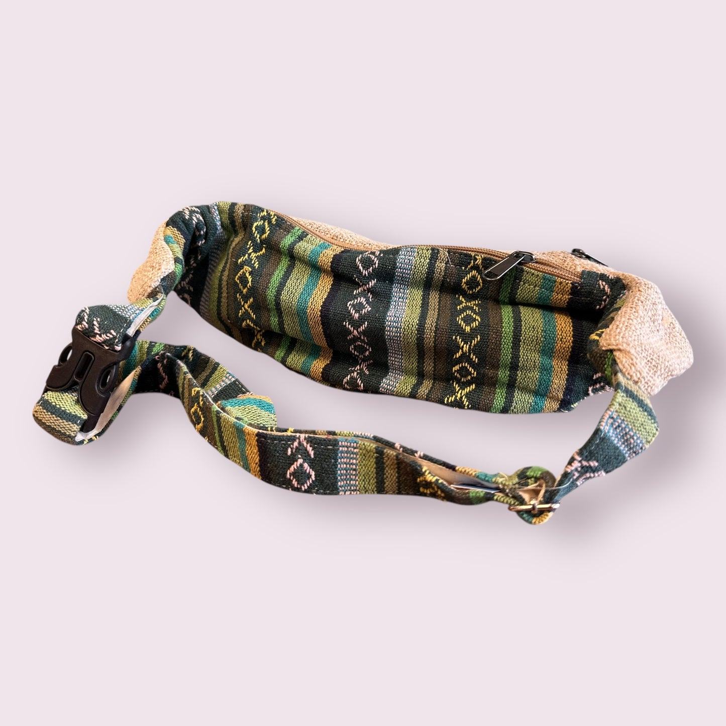 Handmade Hemp Hand Embroidery Unisex Fanny Packs