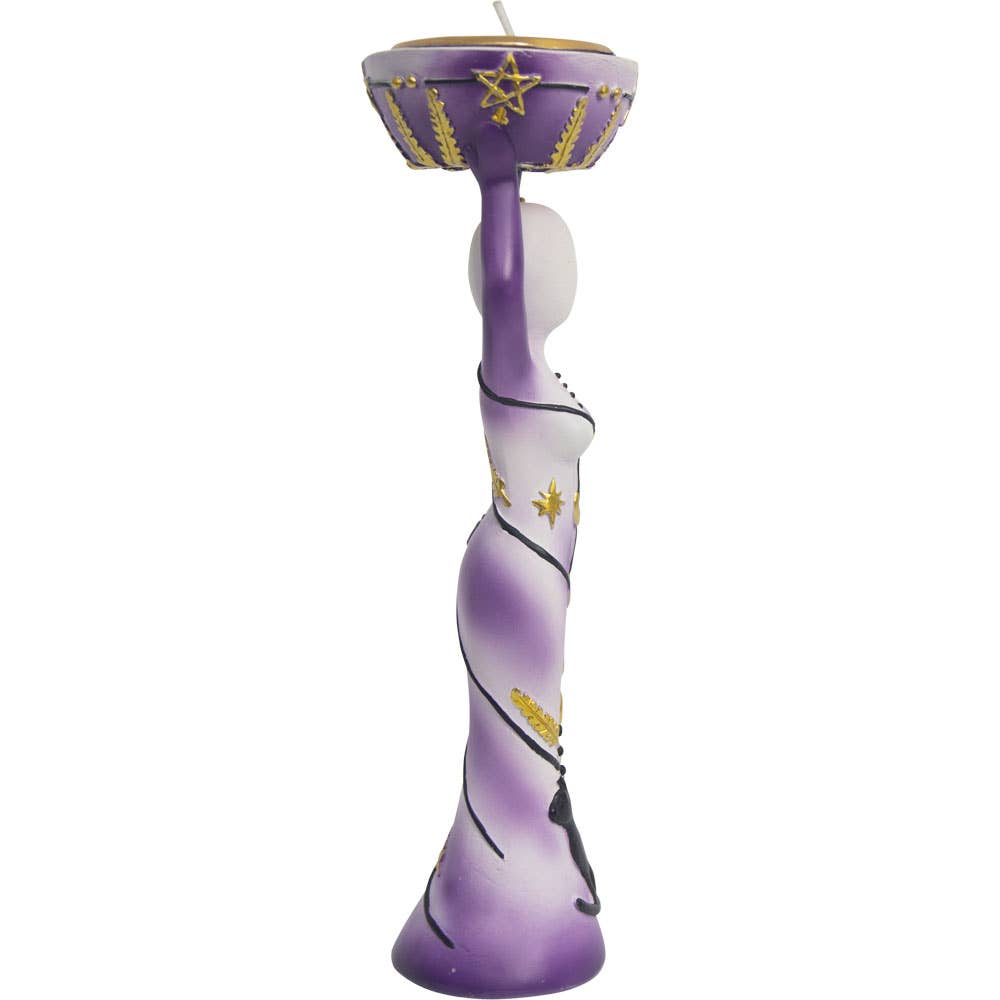 Polyresin T-Light Holder Moon Goddess