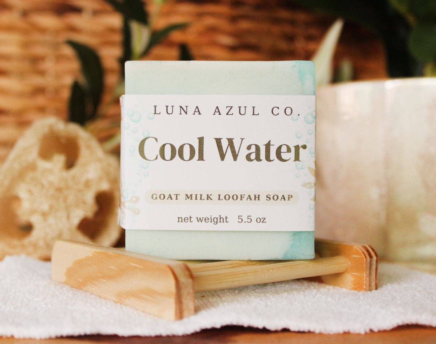 Cool Water Loofah Soap with Goat Milk - 5.5oz