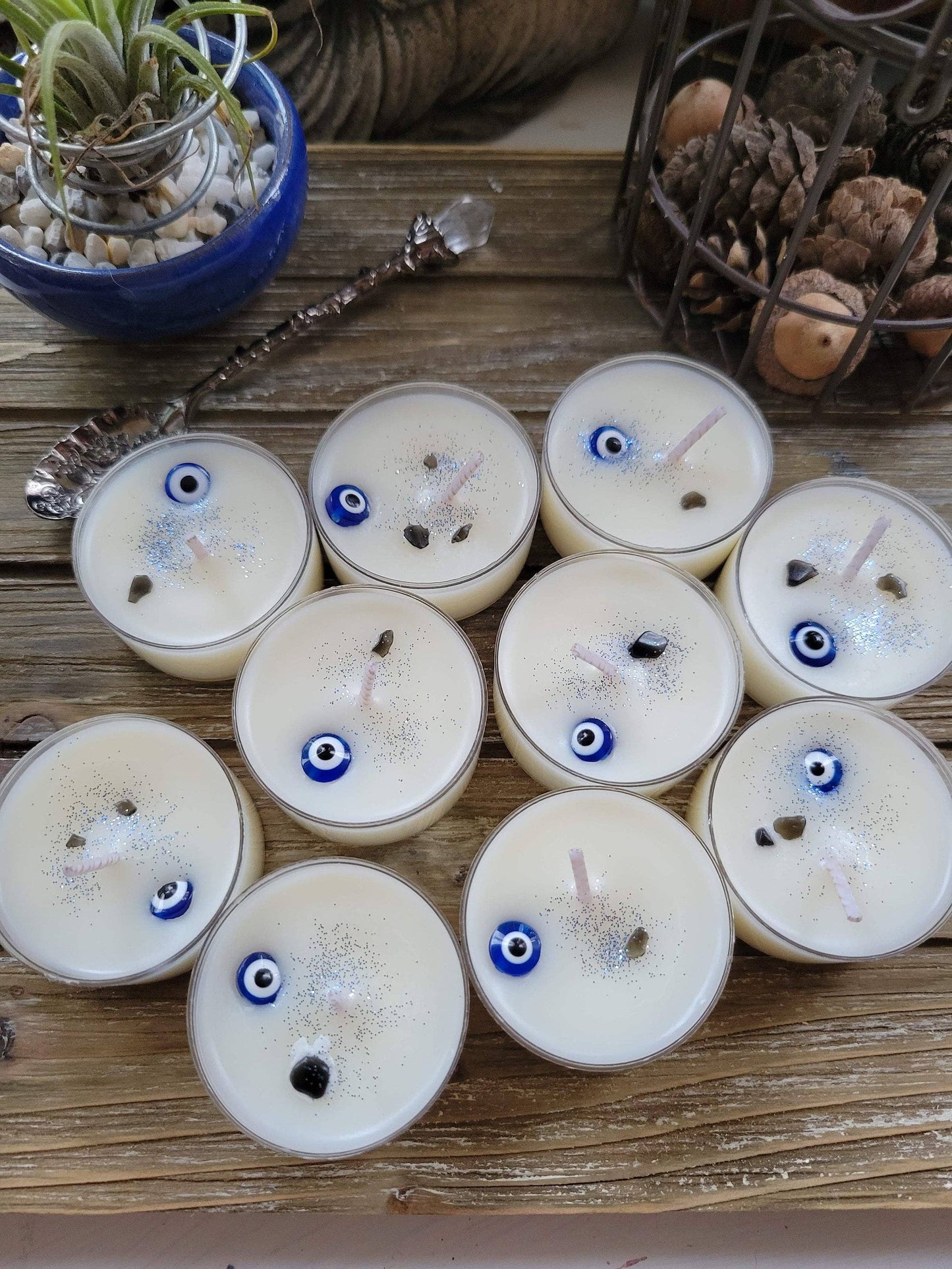 Evil Eye Protection Candle Crystal Candle Protection