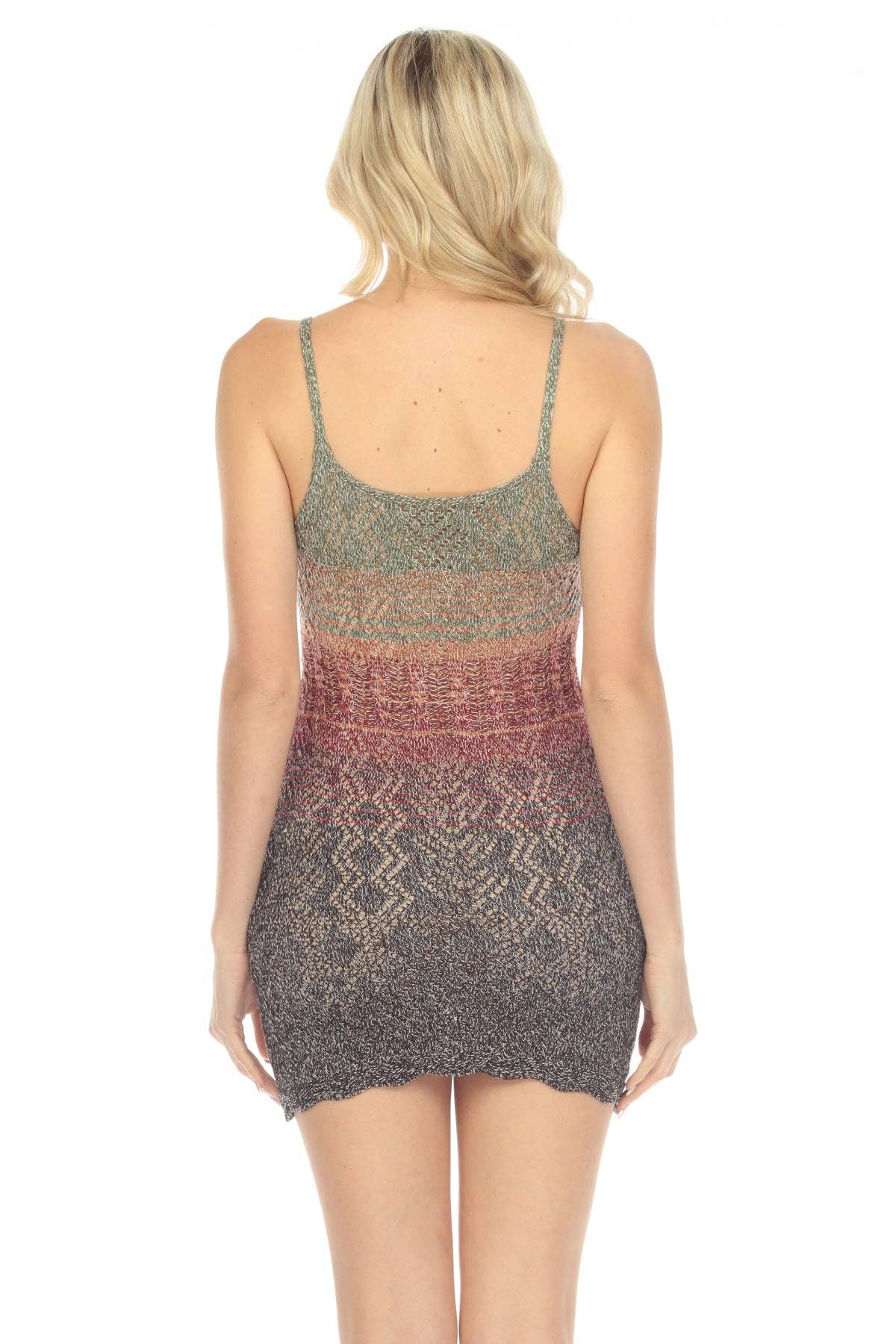 Gradient Knit Mini Dress: Forest