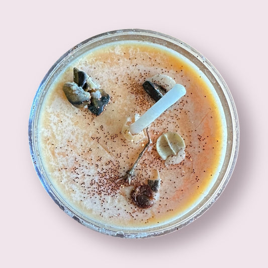 Nag Champa: Soy Candles with Herbs and Crystals