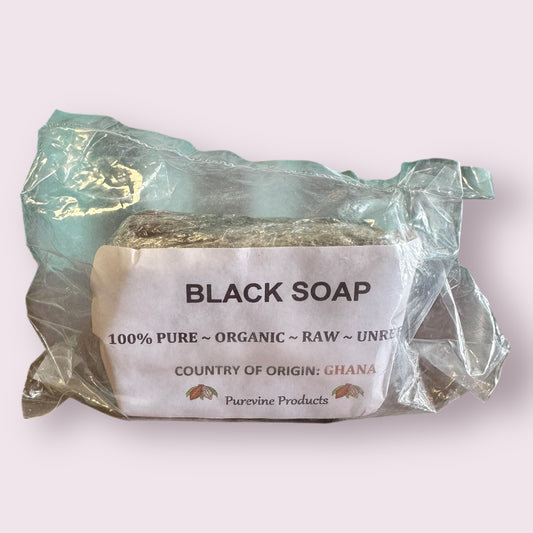Raw African Black Soap 3 oz