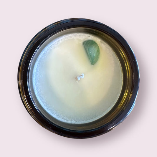 4oz Amber Crystal Candles - Amazonite - Hope