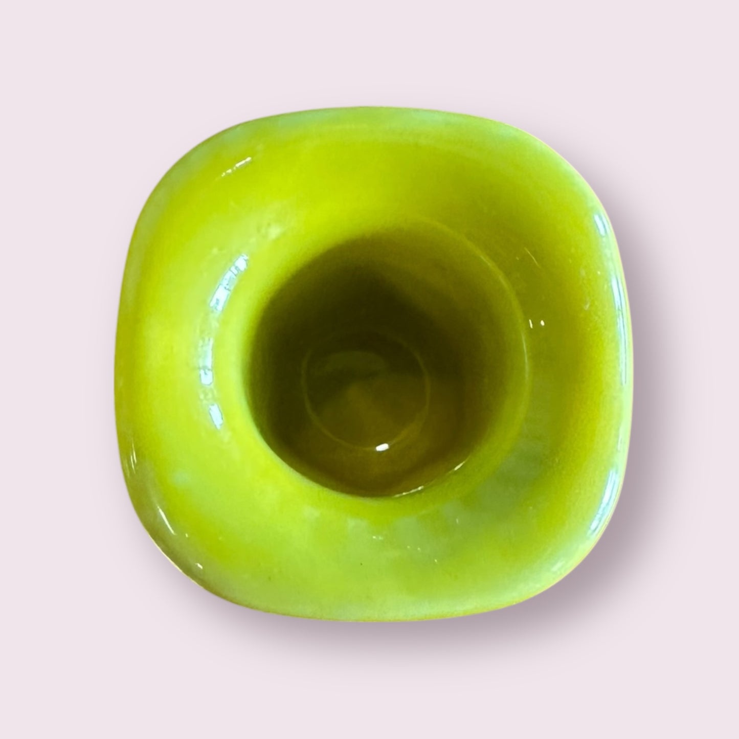 Yellow Candle Holder Ceramic Chime Candle Holder Handmade