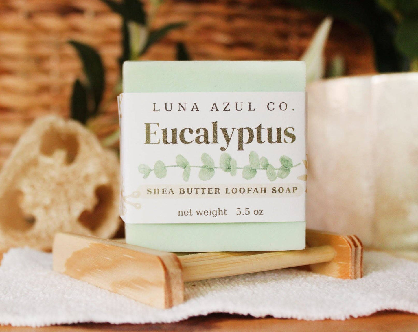 Eucalyptus Loofah Soap with Shea Butter - 5.5oz