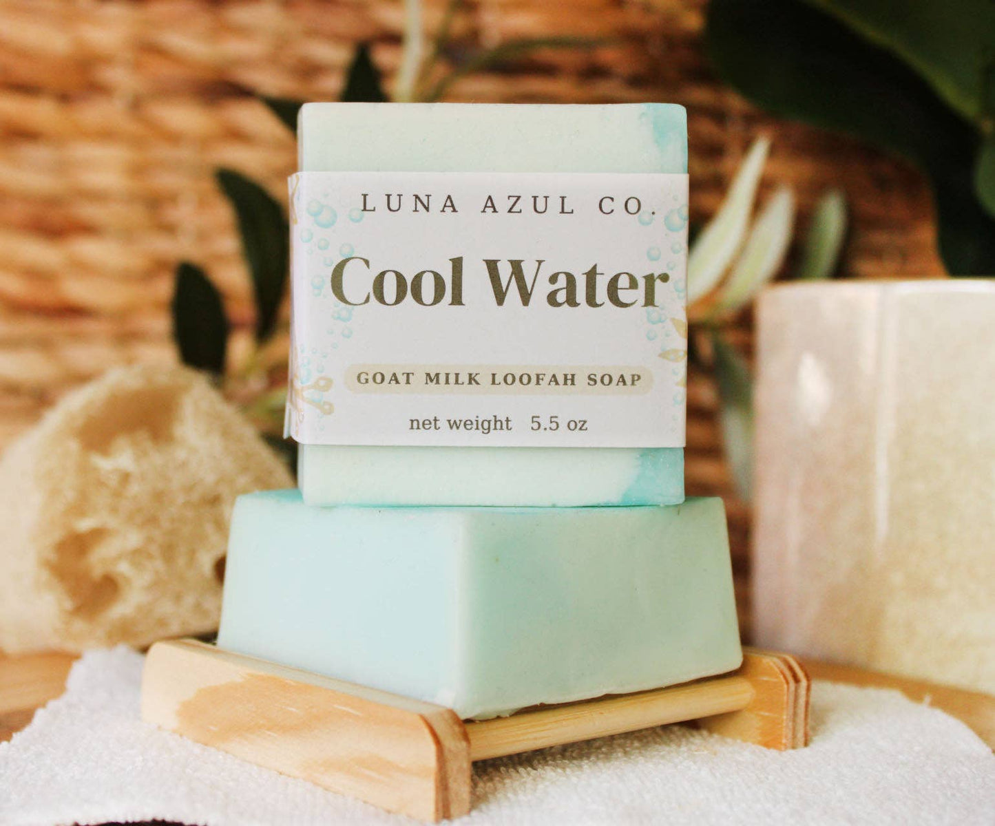 Cool Water Loofah Soap with Goat Milk - 5.5oz