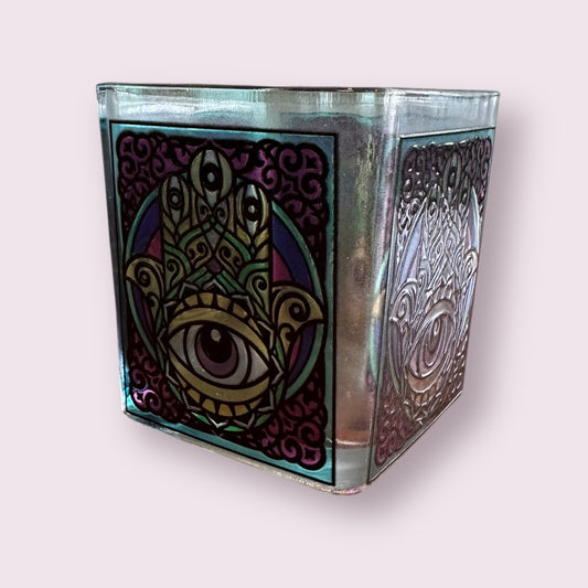 Fatima Hand Square Votive Holder