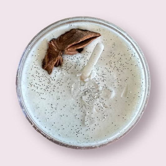 Vanilla Bean: Soy Candles with Herbs and Crystals