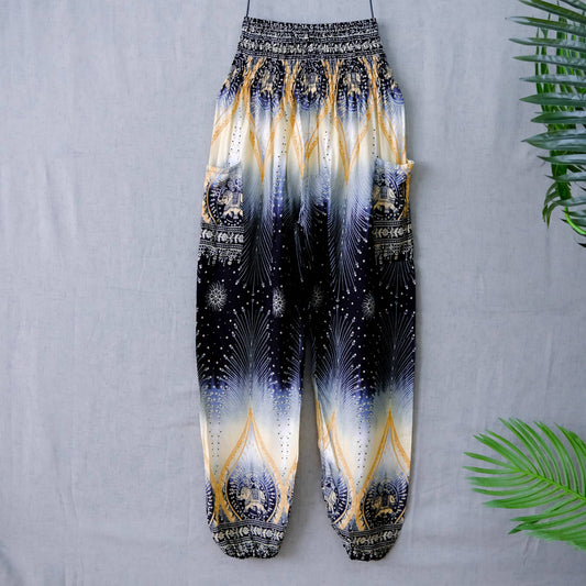 Hippie Boho Harem Pants with Side Pockets