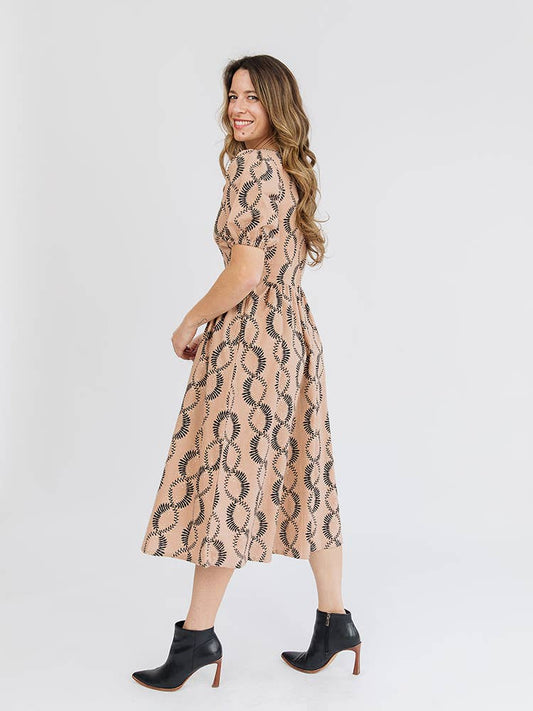 Sydney Midi Dress Vine Twist Sand