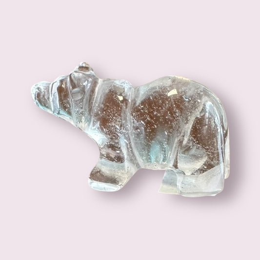 Clear Quartz Bear 35-40mm