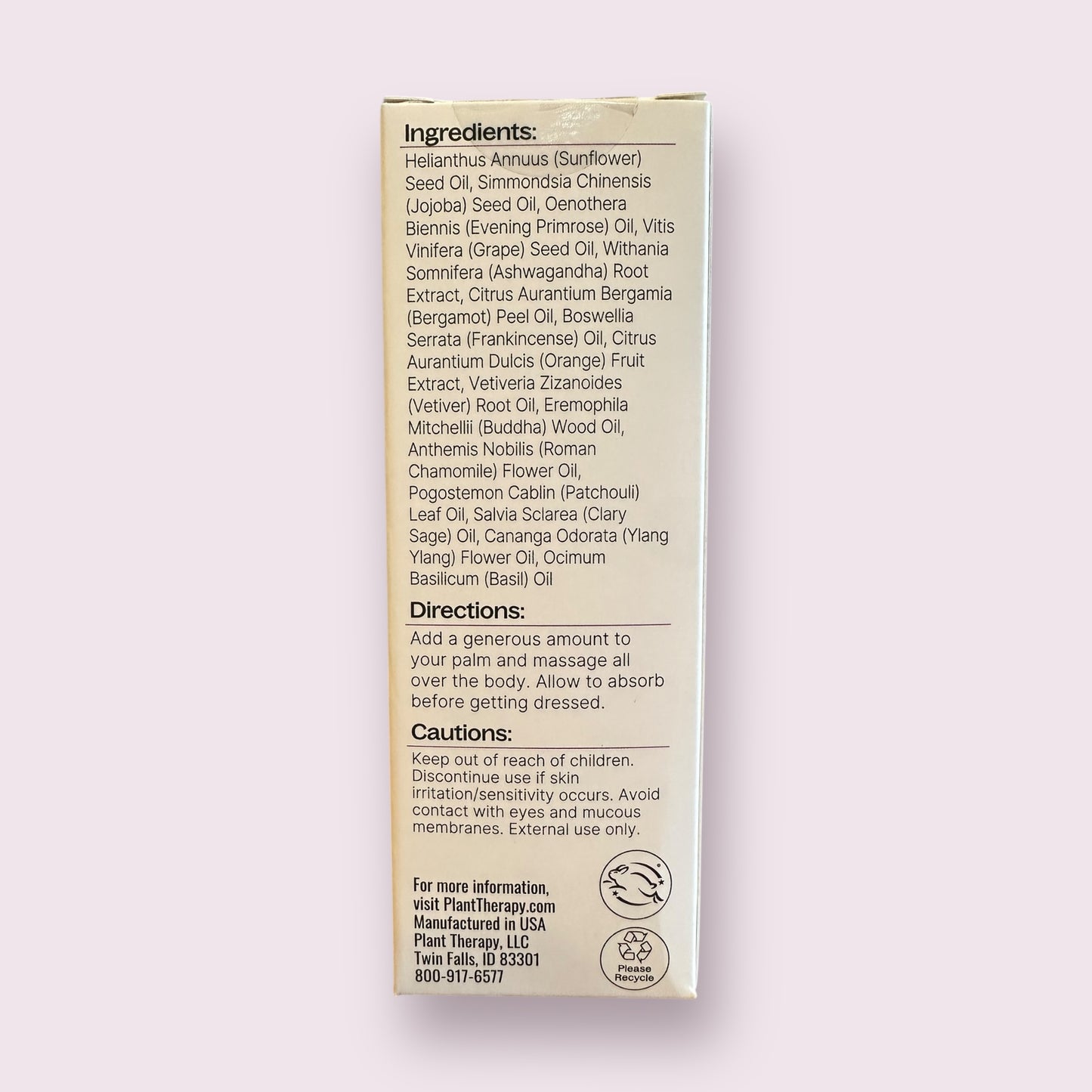 Stress Body Oil with Ashwagandha