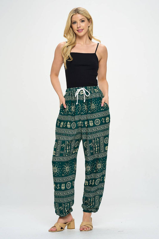 Om Print Pants: Assorted colors