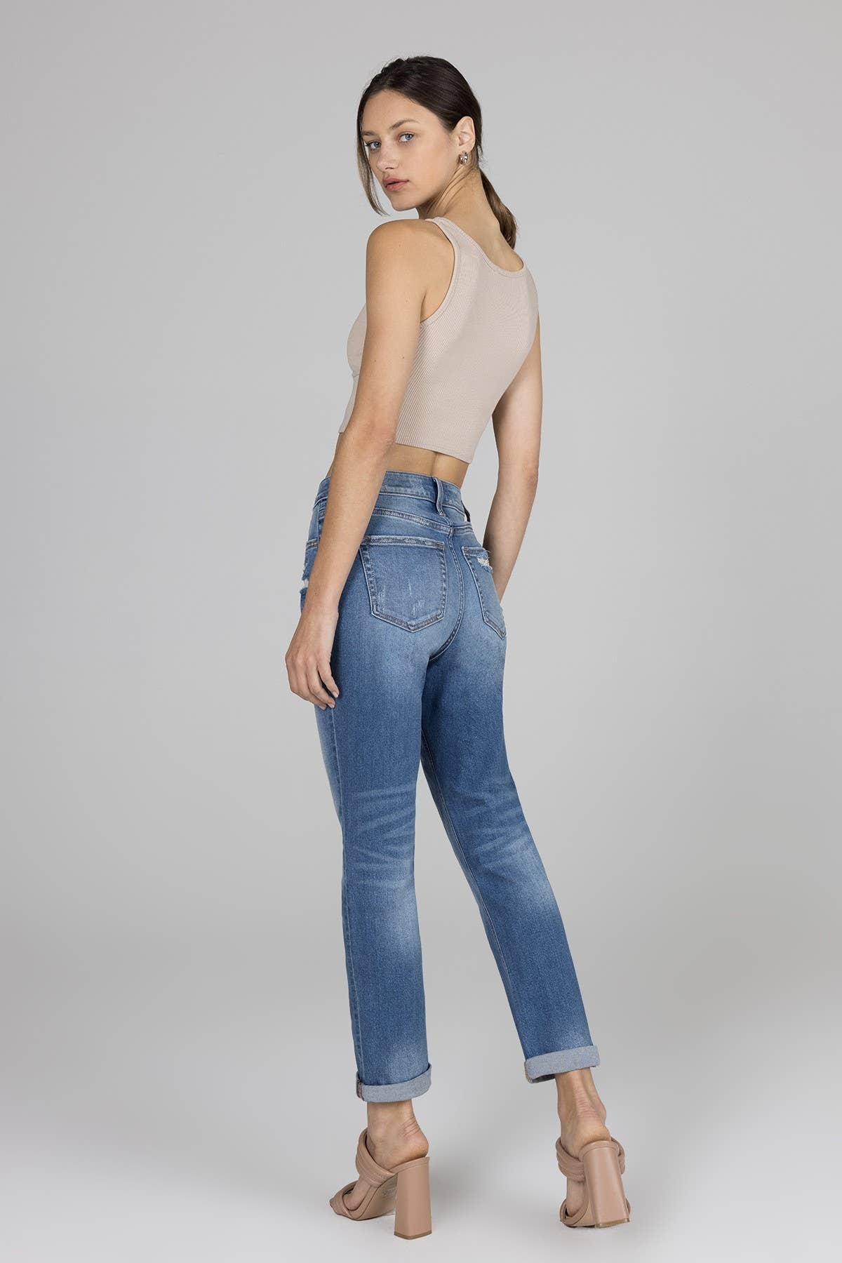 High Rise Boyfriend Jeans