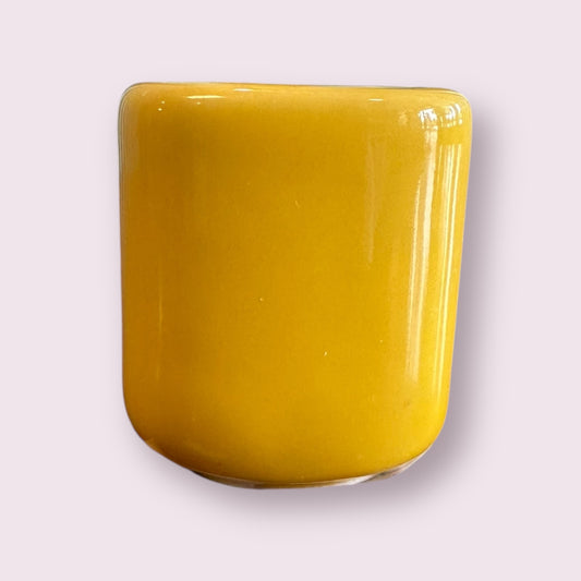Yellow Candle Holder Ceramic Chime Candle Holder Handmade