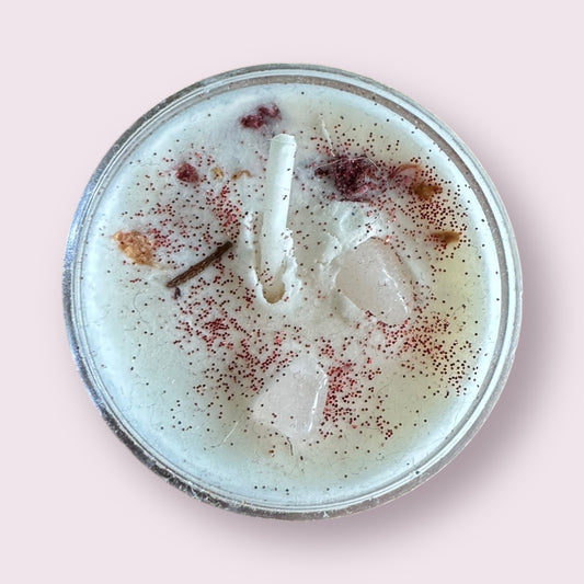 Fresh Cut Roses: Soy Candles with Herbs and Crystals