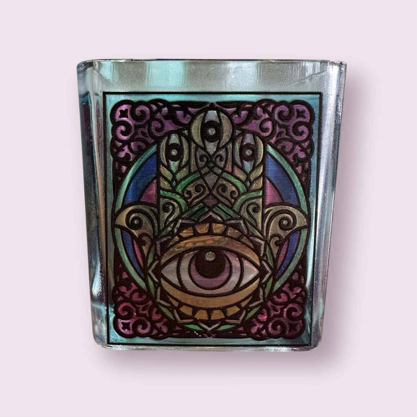 Fatima Hand Square Votive Holder
