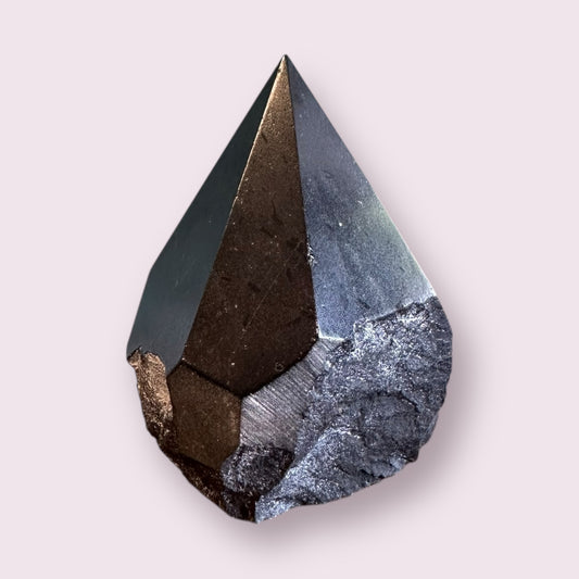 Black Tourmaline Polished Top Points by the Flat