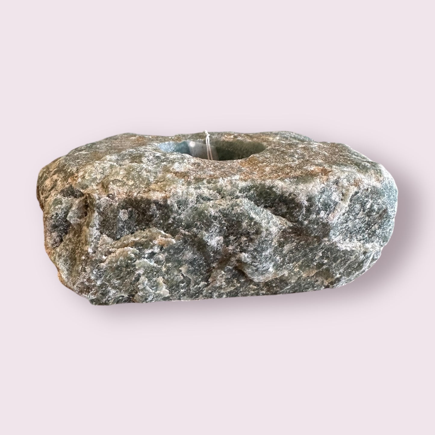Rough Green Aventurine T Light Holder