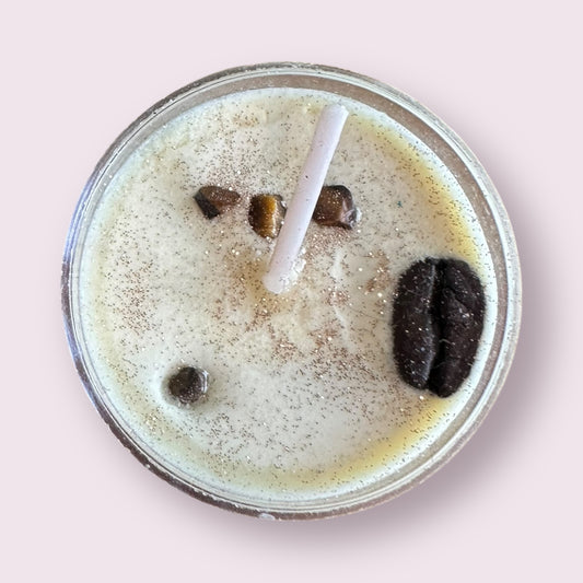 Cafe Mocha: Soy Candles with Herbs and Crystals