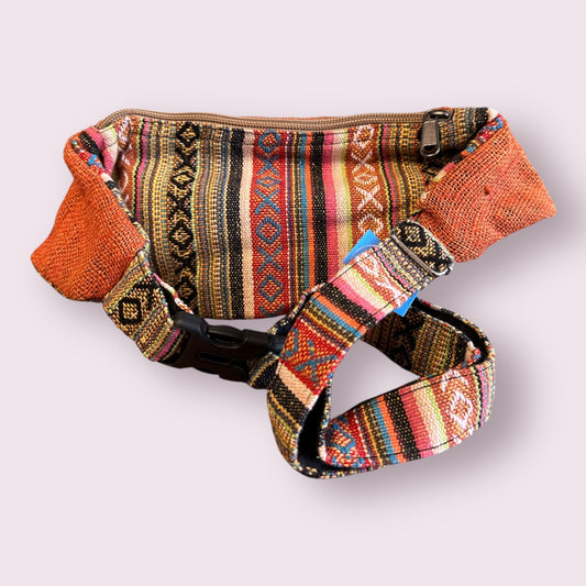 Orange Hemp Fanny Pack