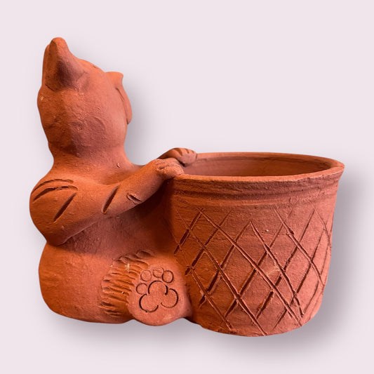 Rakshana Plant Pals - Bear Hug Terracotta Planter