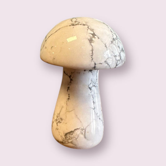 White Howlite Magic Mushrooms 50mm