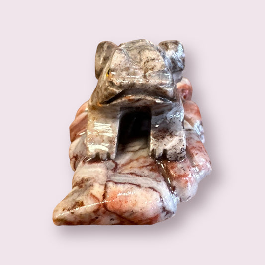 Spirit Animal 1.25-inch Frog on Leaf Dolomite