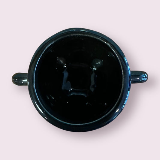 Ceramic Mini Cauldron - Triple Moon w/ Tree of Life