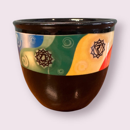 Chakras Small Ceramic Smudge Pot