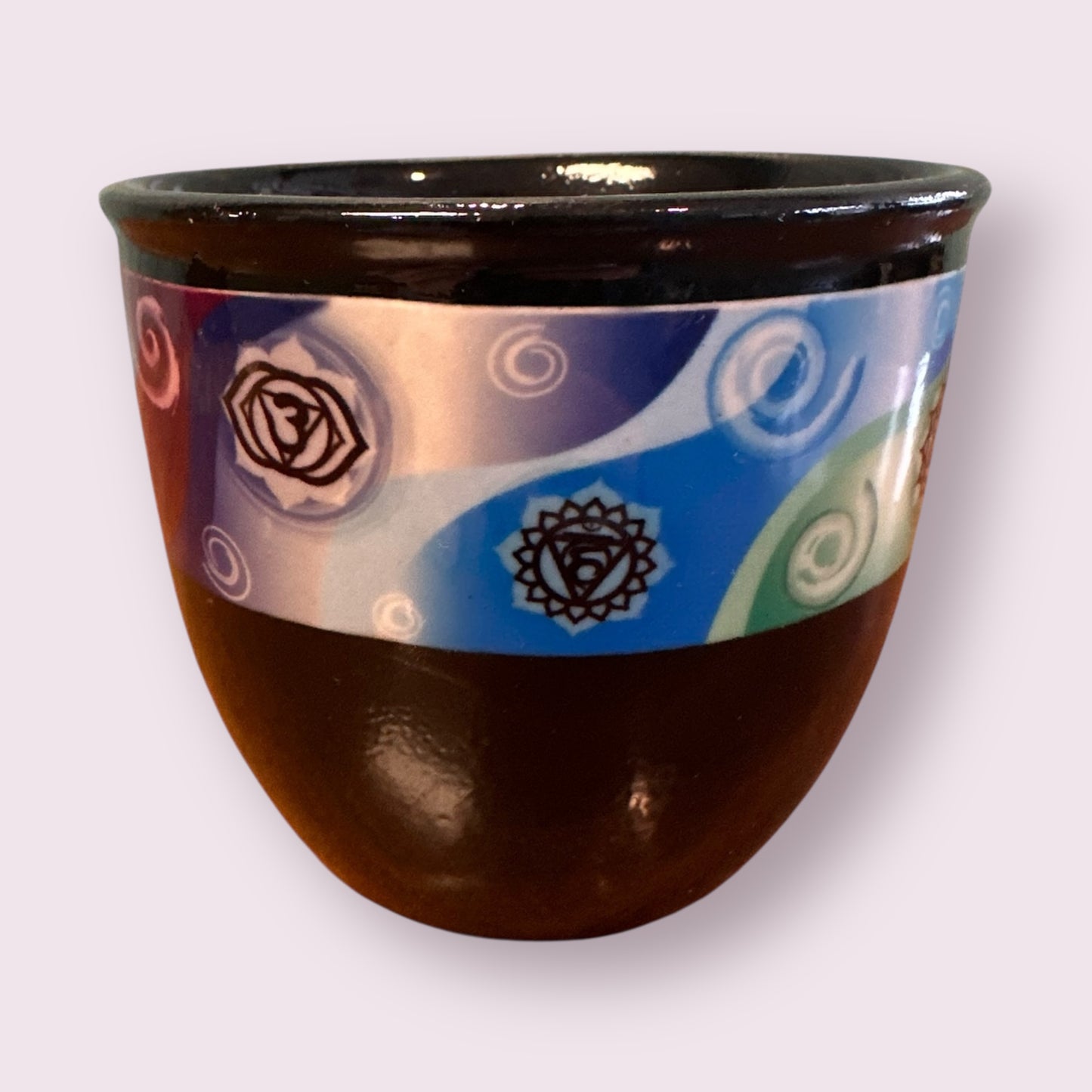 Chakras Small Ceramic Smudge Pot