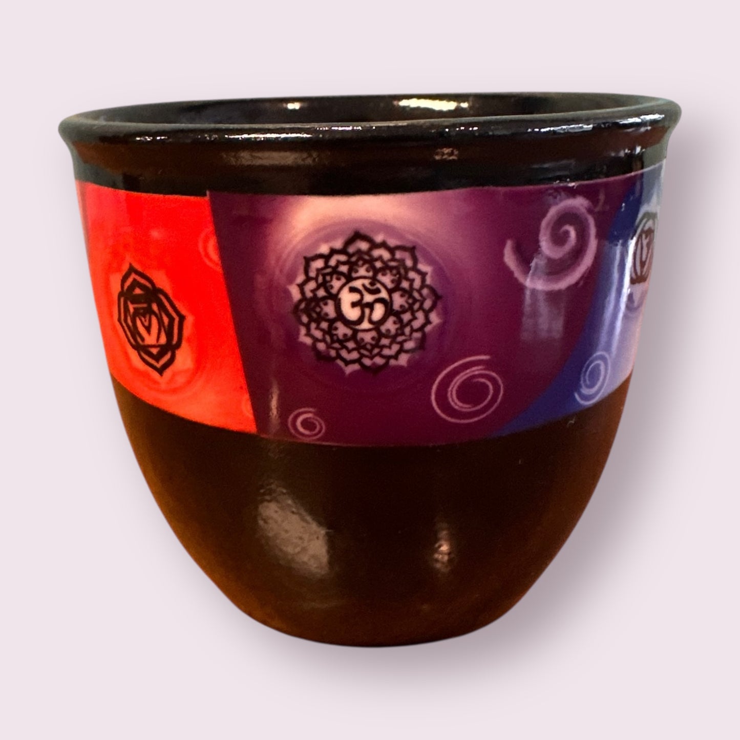Chakras Small Ceramic Smudge Pot