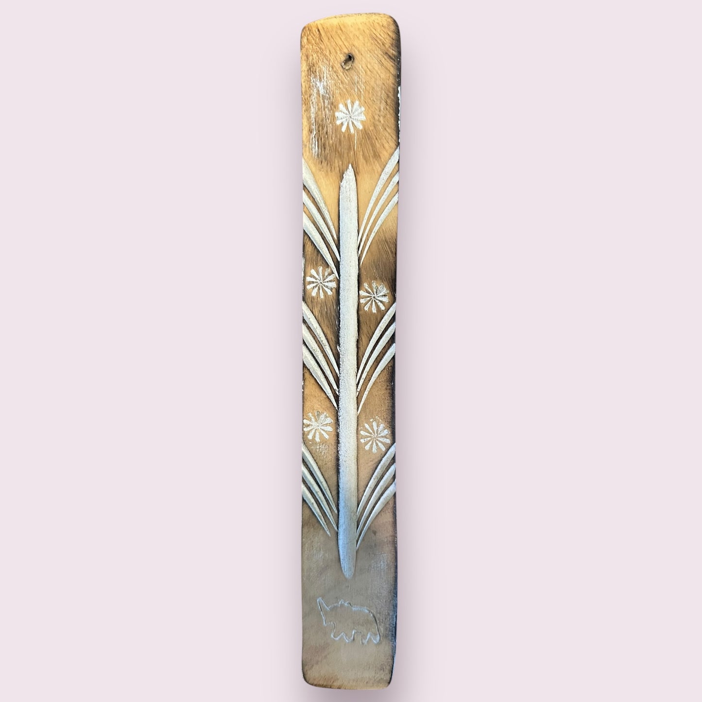 Carved Wood Incense Burner