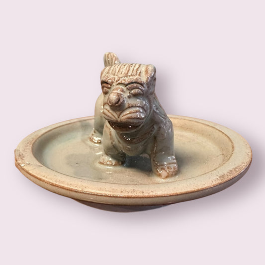 Glazed Snow Lion Incense Burner