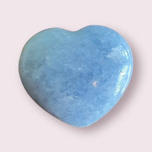 Blue Calcite Crystal Heart