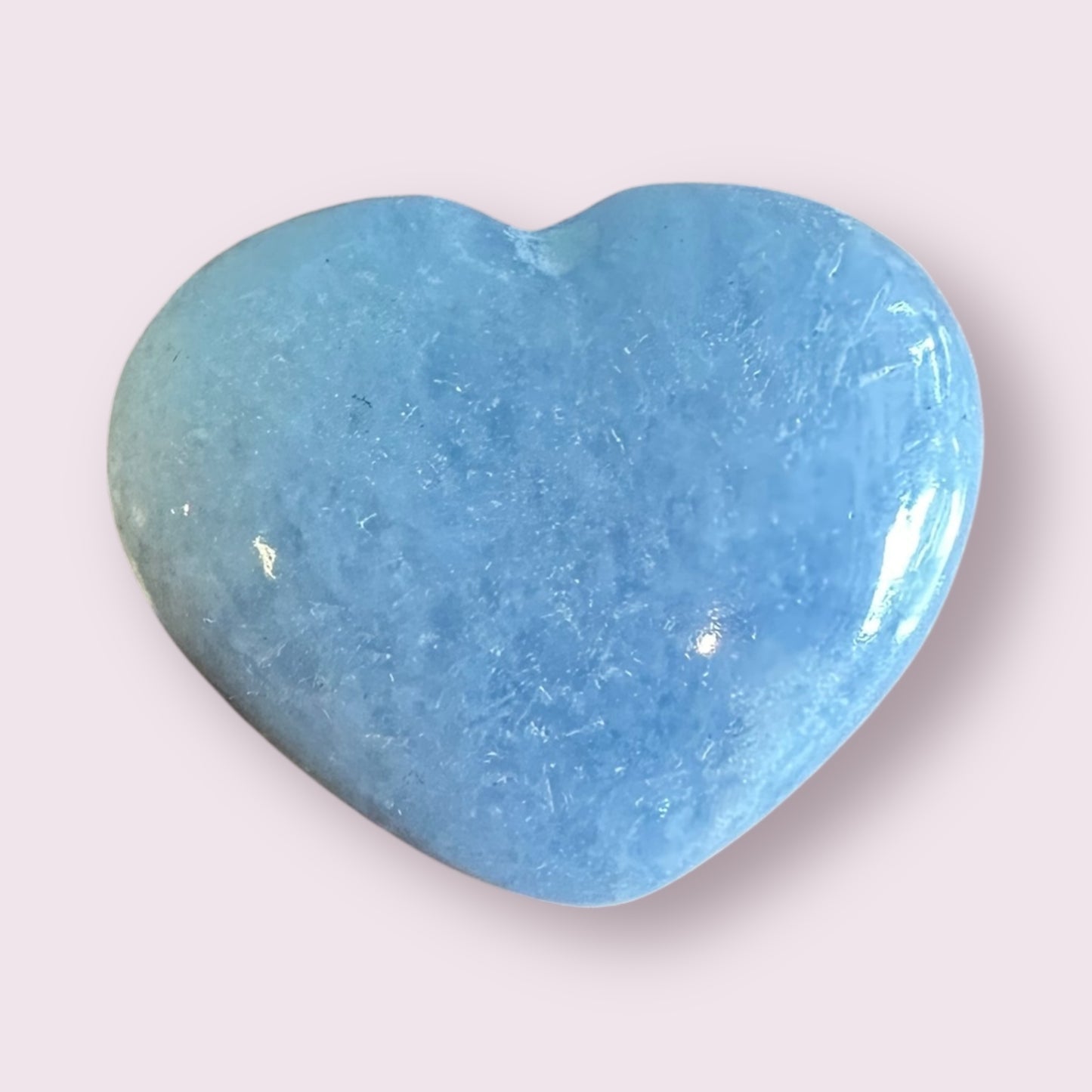 Blue Calcite Crystal Heart