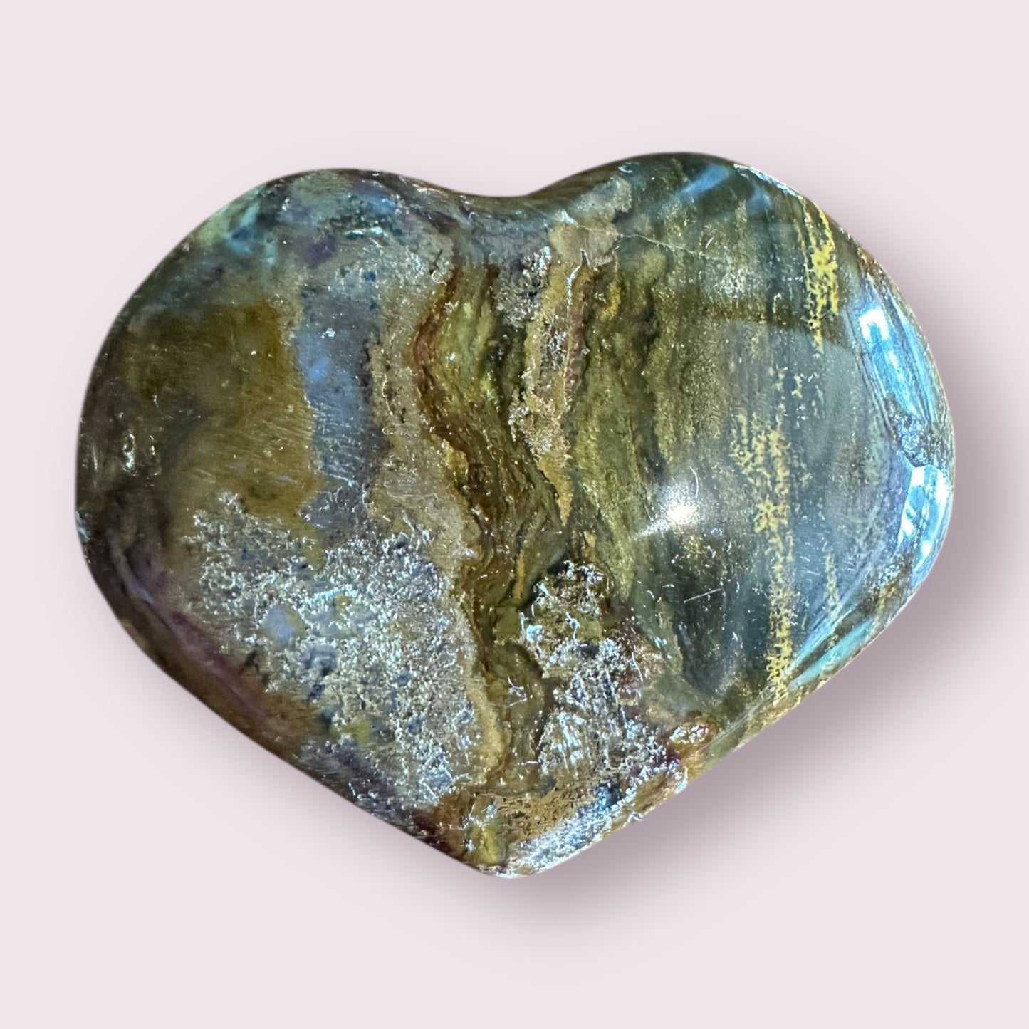 Ocean Jasper Crystal Heart