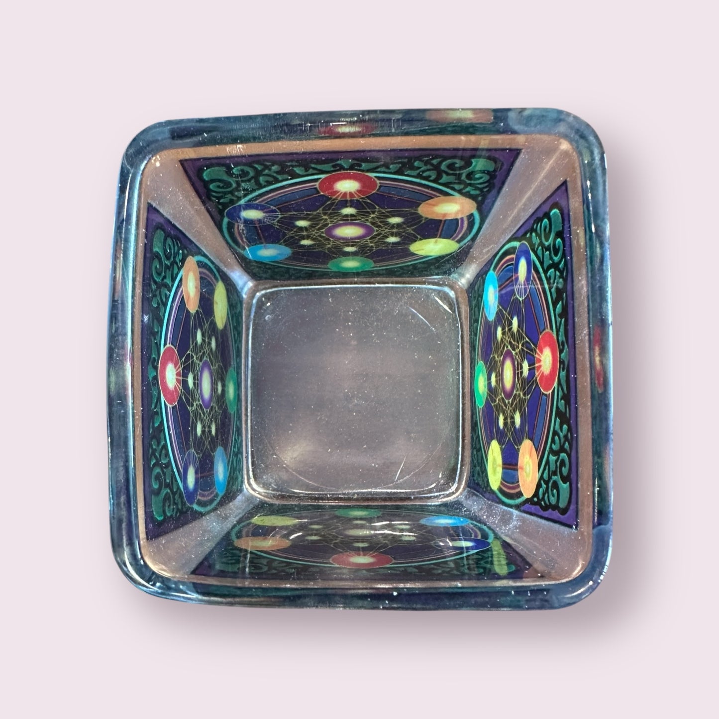 Metatron Chakra Square Votive Holder