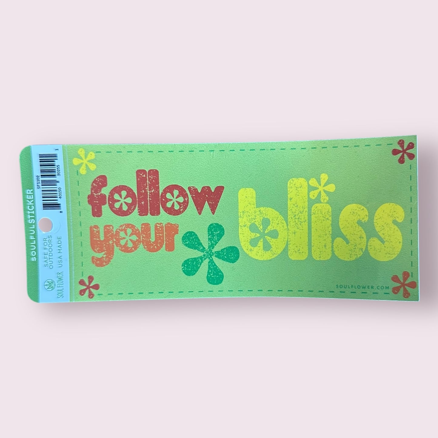 Follow Your Bliss Mini Bumper Sticker
