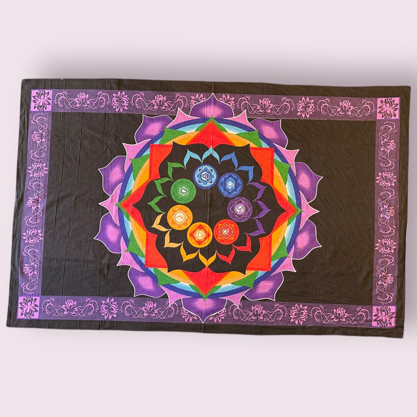 Rainbow Chakra Twin Tapestry