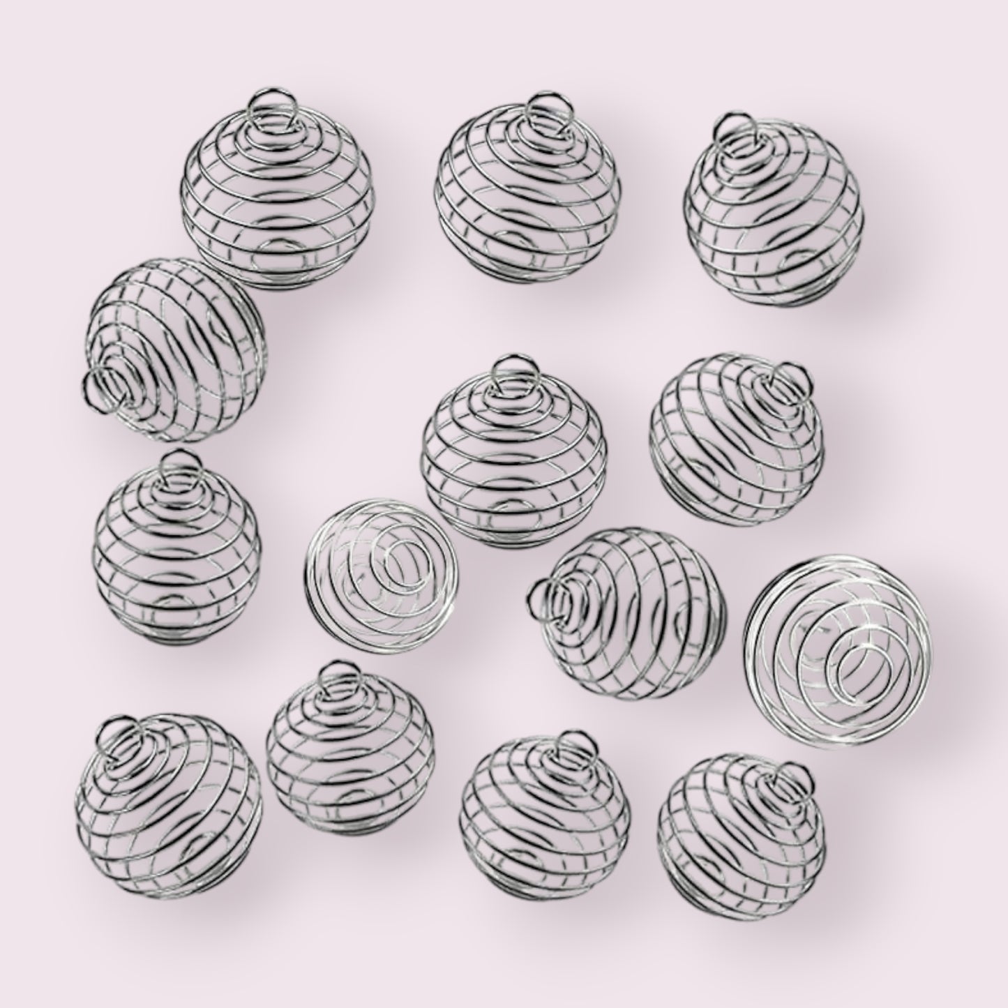 Spiral Crystal Cage Pendants ( small)