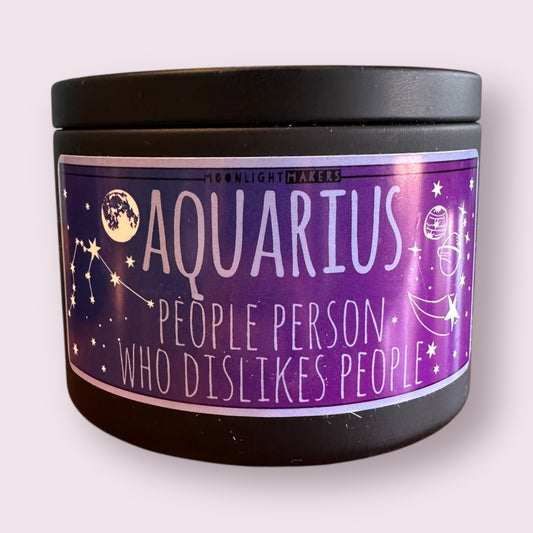Aquarius zodiac Candle