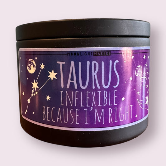 Taurus Zodiac Candle
