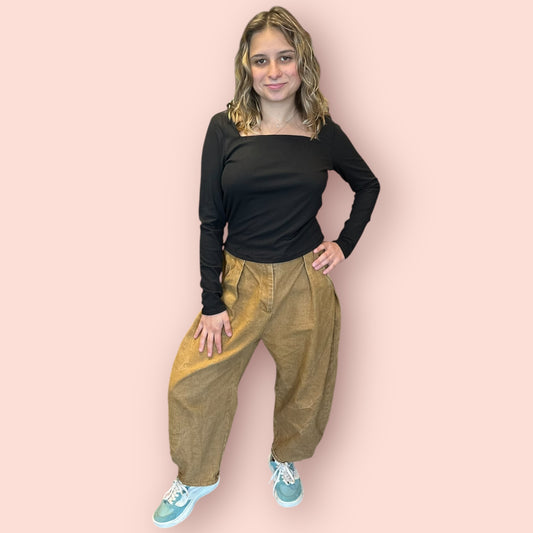 LONG SLEEVE RIBBED KNIT SQUARE NECK BASIC TOP: Black