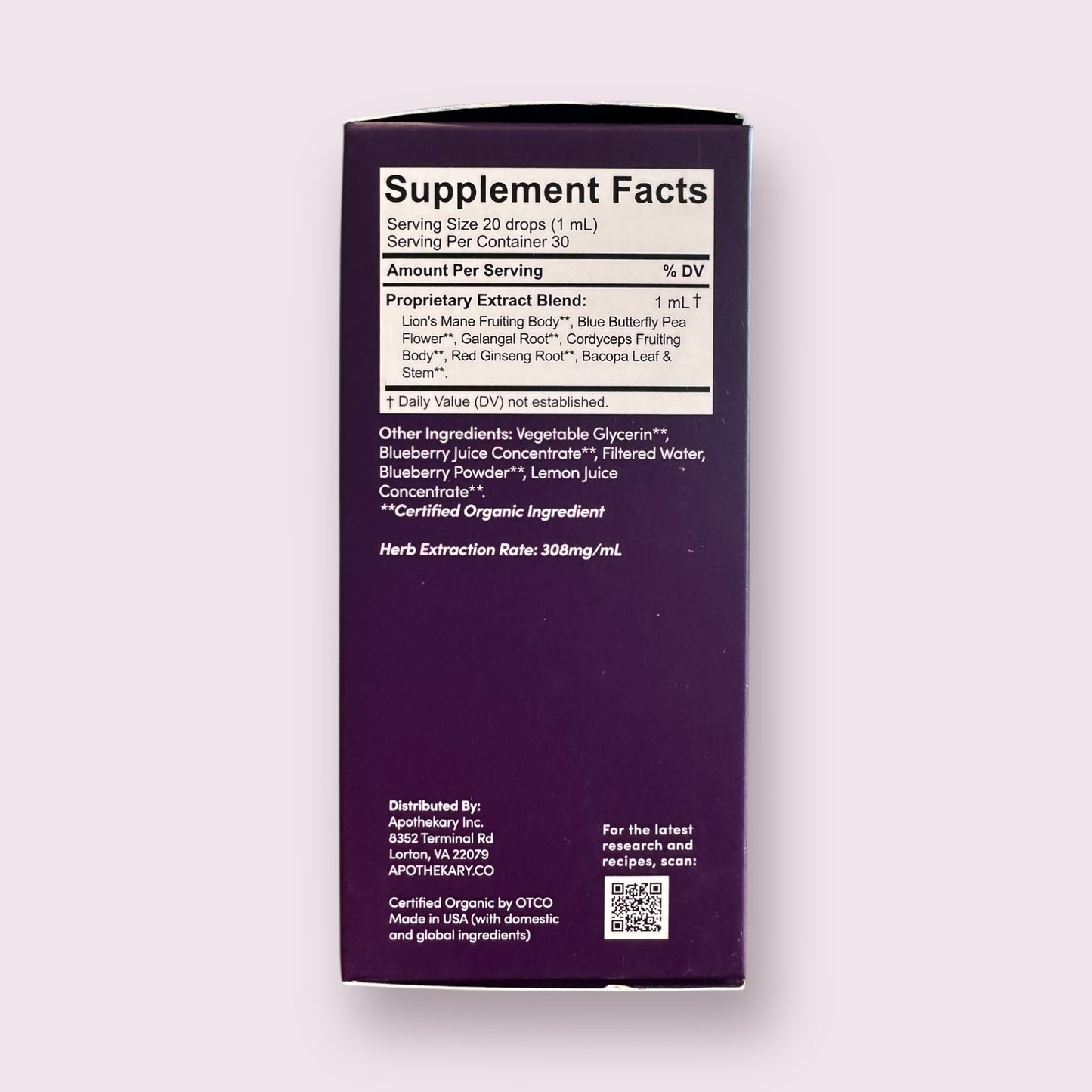 Mindcraft™ , Focus & Longevity Herbal Drops