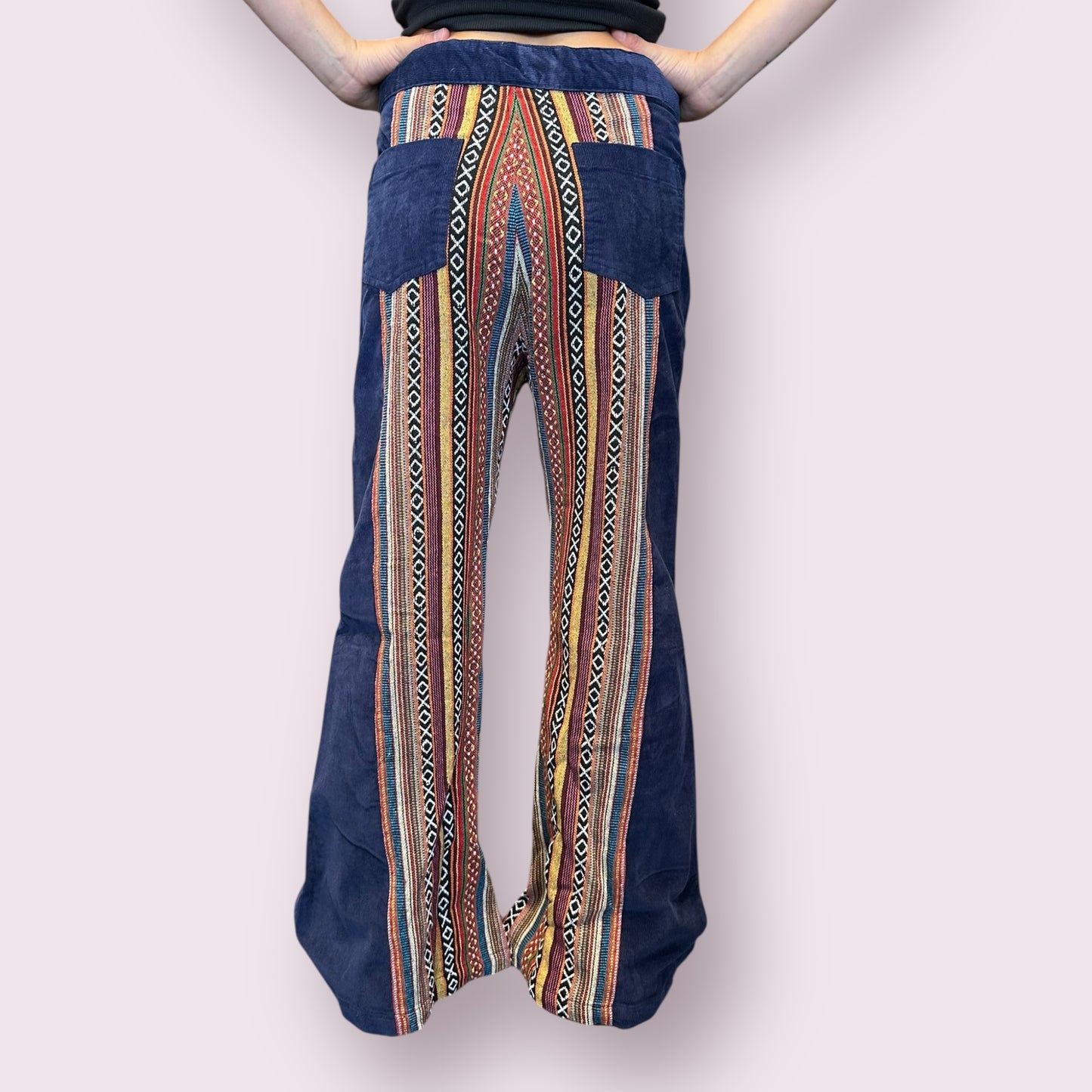 Corduroy and Gheri Bell Bottom Pants
